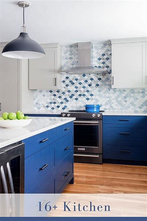 lowe's backsplash for kitchens blue.